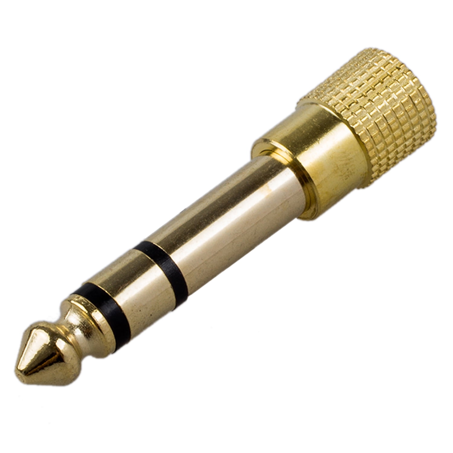 QUALITY HEADPHONE ADAPTER STEREO GOLD PLUG 1/4