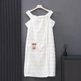 thumbnail image 6 of Shrysg Women's Wearable Bath Wrap Dress Quick Dry Absorbent Towel Robe with Pocket Strap Shower Cover Up for Spa Pool White, 6 of 6