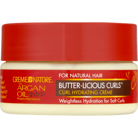 Creme of Nature Argan Oil From Morocco Butter-Licious Curls Hydrating Shine Enhancing Hair Styling Cream, 7.5 oz