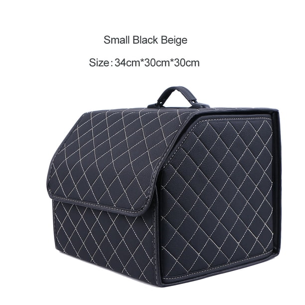 Caja organizadora para maletero de coche de gran capacidad, bolsa de almacenamiento de herramientas multiusos para coche, caja plegable de cuero para almacenamiento de emergencia Tan Jianjun unisex
