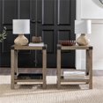 thumbnail image 3 of Farmhouse Metal-X End Tables with Lower Shelf in Gray Wash (Set of 2), 3 of 5