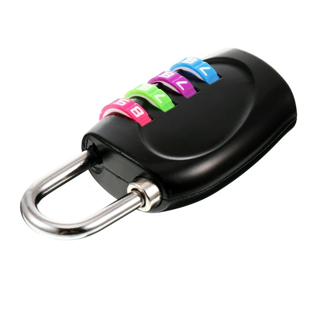 Maoww Cadenas à Combinaison 4 Chiffres pour Bureau et Gym, Camping, Valise Portable, Armoire, Portail, Alliage de Zinc, Cadenas à Réinitialisation, Multifonction, Noir/clés Colorées, Ensemble de 2
