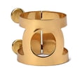 thumbnail image 3 of xinxixnxx Saxophone Embout en Laiton Réglable Fileté Résistant à l'Usure Attache de Ligature Pince Compacte Couleur Or, 3 of 6