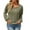Army Green, variant on Oalirro Polyester Long Sleeve Shirts for Women Geometric Print Women Dressy Blouses Tops Casual Long Sleeve Crew Neck