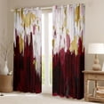 thumbnail image 2 of Homewish Garffiti Aesthetic Black Out Curtains,Oil Painting Artistic Curtains Pack of 2 (42x63 Each),Red White Gold Bedroom Curtains For Adults,Luxury Bedroom Decor, 2 of 6