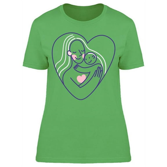 Heart Shaped Mother And Son T-Shirt Women -Image by Shutterstock, Female x-Large