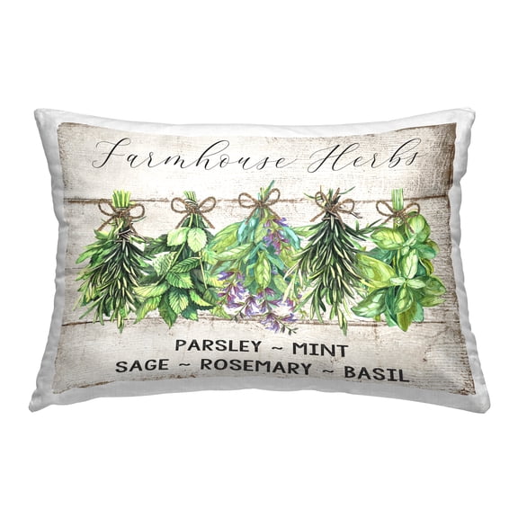 Stupell Industries Vintage Farm Market Herbs Decorative Printed Throw Pillow Design by Creatif Belle.