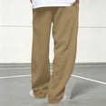 thumbnail image 6 of Riecok Mens Cargo Sweatpants with Pockets Open Bottom Elastic Waist Drawstring Pants Pull on Wide Leg Sweat Pant Workout Fall Trouser Khaki L, 6 of 7