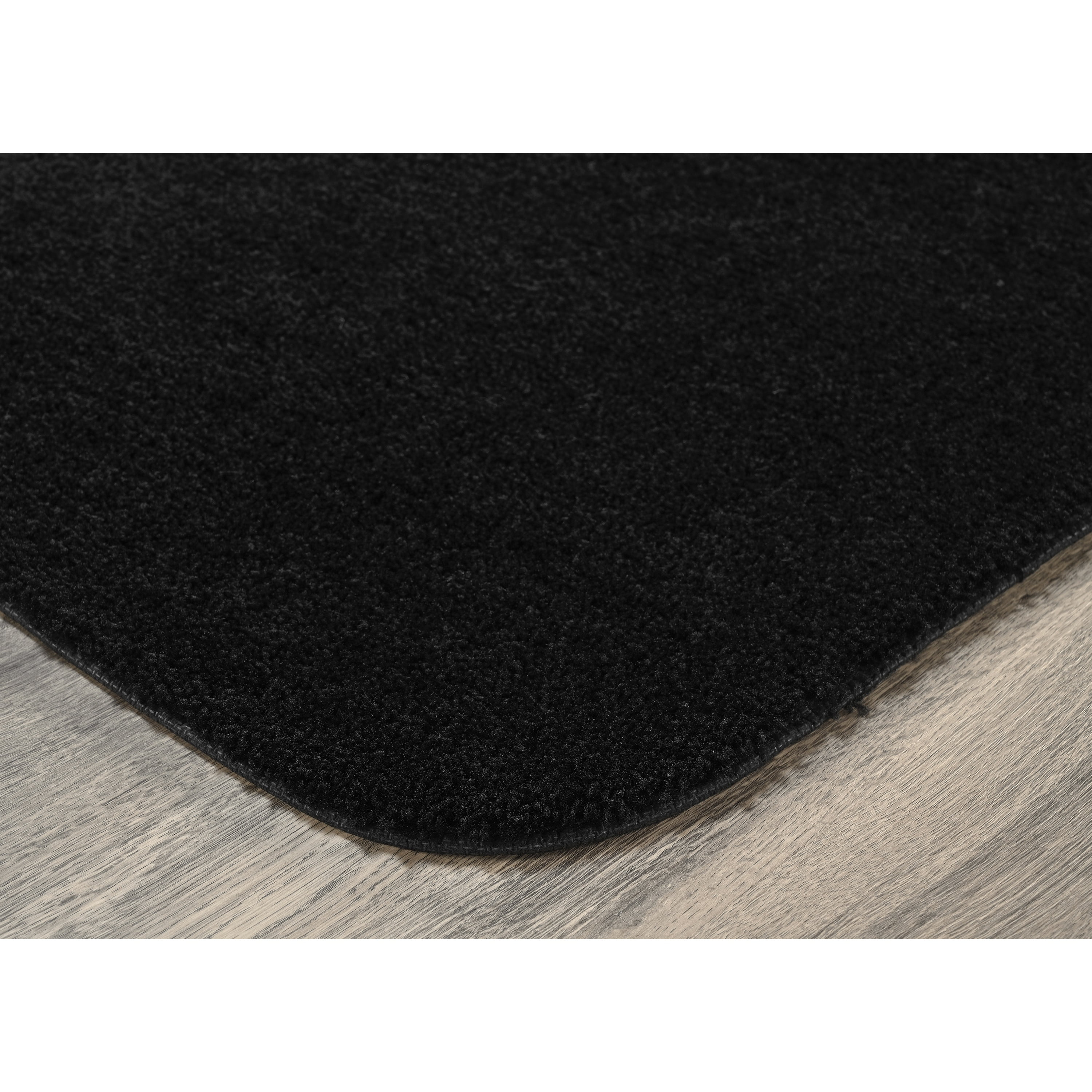 Garland Rug Traditional Washable Nylon Black Bathroom Runner, 22" x 60"