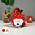 thumbnail image 4 of Luoshdecor Christmas Gift Bag with Handles,Fabric Santa Claus Bear Snowmen Elk Gift Bags for Christmas Candy Cookies Apple Supplies 18 in, 4 of 6