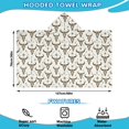 thumbnail image 2 of Beige Buffalo Skull Arrow Pattern Hooded Bath Towel，50"x30" for Ages 3 To 12 Kids, Quick Dry Lightweight Soft Microfiber Hood Beach Towel Cover Up for Kids, 2 of 7