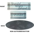 thumbnail image 6 of Thanksgiving Kitchen Rugs Set of 2 Non-Slip Blue Kitchen Rug and Mat Farmhouse Rugs 16 x 31.5 in +16 x 47.3 in (Blue-Thankful Rugs), 6 of 6
