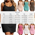 thumbnail image 4 of QIUOMBBP Womens Tank Mini Dresses Sleeveless Crew Neck Split Side A Line Dress Loose Casual Summer Beach Sundress Green XXL, 4 of 10