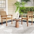 thumbnail image 4 of Costway 1 PCS Outdoor Patio Chair Teak Wood Armchair with Slatted Seat & Curved Seat, 4 of 9
