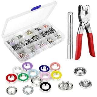 Snap Button Kit Plastic Snap Set T5 Clothing Snap Fastener Tool Multicolor  Professional Resin Press Stud Cloth Tool Kit Round DIY No-Sew Button for
