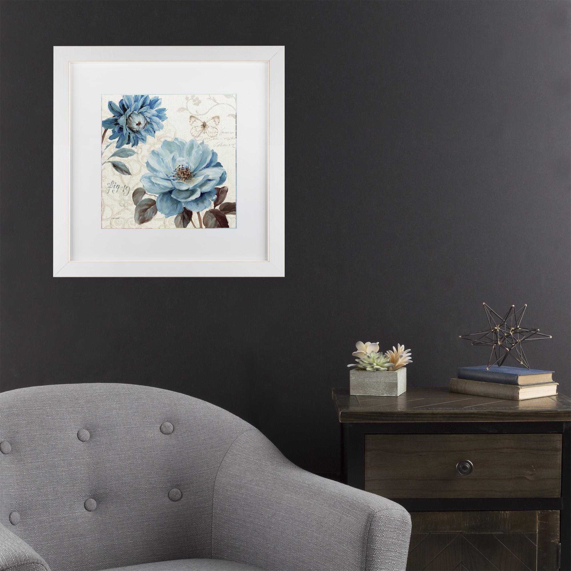 Trademark Fine Art 'A Blue Note III' Matted Framed Art by Lisa Audit