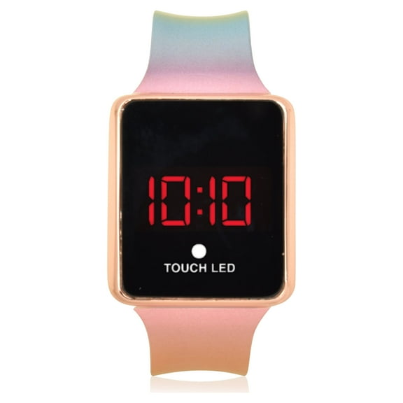 Wonder Nation Multi Colored Touch LED Watch with Silicone Strap (WN4060WM)
