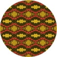 thumbnail image 1 of Ahgly Company Machine Washable Indoor Round Transitional Maroon Red Area Rugs, 3' Round, 1 of 7
