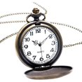 thumbnail image 2 of Reloj de bolsillo de cuarzo de bronce nórdico blanco triangular de regalo vintage para hombre, 2 of 4