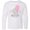AA-White, variant on Inktastic Little Gray Elephant Holding A Pink Balloon Long Sleeve Youth T-Shirt
