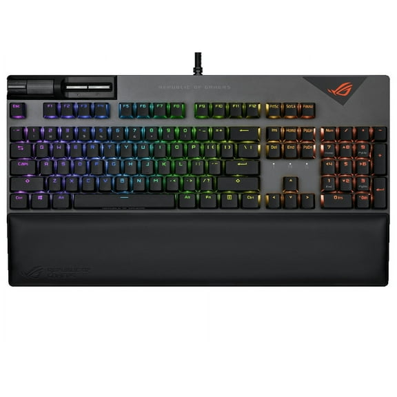 ASUS ROG Strix Flare II - Keyboard - backlit - USB 2.0 - key switch: ROG NX Brown - gunmetal