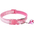 thumbnail image 3 of Paquete de 2 collares reflectantes y con huella para gatos con cascabel, hebilla de collar básico para perros y gatos, collar ajustable de poliéster para perros y gatos o cinturones de, 3 of 3