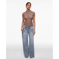 thumbnail image 2 of Remera INLYRIC Cosnufy de Malla Transparente con Cuello Simulado Marrón Talle S, 2 of 8