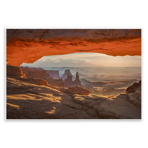 Stupell Industries Under Canyon Rocks View Landscape & Nature Photography Unframed Art Print Wall Art, 15 x 10