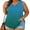 Light Blue, variant on Ladies' Plus Size V Neck Sleeveless Tank Top Ombre Gradient Print Casual Summer Blouse Wine