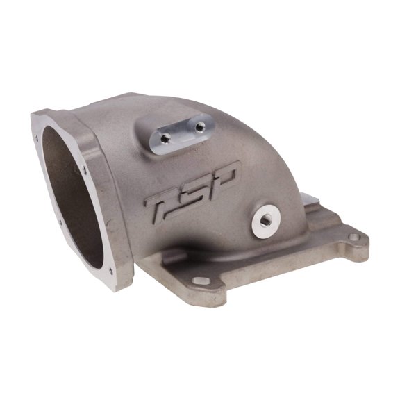 104mm Cast Aluminum Throttle Body Elbow with 4150 Flange for GM LS - Satin
