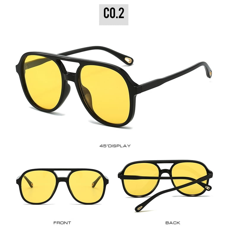 Retro Square Aviator Sunglasses for Womens Mens Vintage 70s  display picture 3