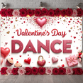 thumbnail image 5 of Red Theme Valentine's Banner Heart Shape Love Display Rose Decor Romantic Heart Backdrop for Valentine's Party Romantic Date Anniversary Celebration, 5 of 9
