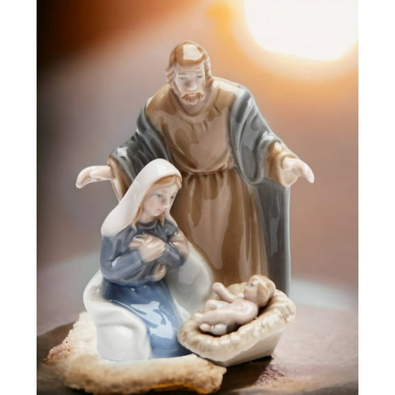 Cosmos Gifts 96680 3-1/8-Inch Ceramic Nativity Figurine, Mini