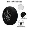 thumbnail image 3 of Waterproof Spare Wheel Cover, American Style Pattern Adjustable Wheel Cover For Jeep Trailer RV SUV Car, 17 inch, 3 of 8
