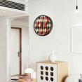 thumbnail image 6 of Indoor 12' Voice-Activated Luminous Decoration Wall Clock With LED Night Light Red Beige Black Harlequin Pattern, 6 of 8
