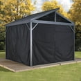 thumbnail image 4 of Sojag, rideaux noirs pour abri soleil Sanibel, 10 pi x 10 pi, polyester, rideaux d'extérieur, 4 of 6