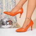 thumbnail image 5 of Xdegoge High Heels for Women Closed Toe Pointed Pumps Metallic Rivet Studded Stiletto Heels Elegant Slip On Dressy Party Wedding Shoes, 5 of 9
