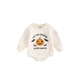 thumbnail image 2 of Aojekbee Baby Girl Boy Halloween Romper Pumpkin Bat Print Long Sleeve Sweatshirt Jumpsuit for Fall, 2 of 10