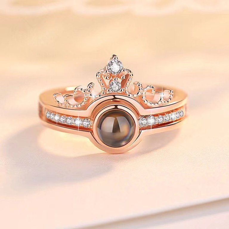 Rose gold i hot sale love you ring