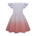 thumbnail image 4 of YOUYEDIAN Girls Midi Dress Toddler Summer Flutter Sleeve A Line Dresses Casual Print Crewneck Princess Dress (Hot Pink, 9-10 Years), 4 of 4