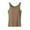 Khaki, variant on Uaswgudfs Women's Stretch Cotton Camisole Short Tank Tops Crew Neck Built-in Padding Blouses Leisure Home Sleeveless Cami Shirt 2025