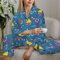 thumbnail image 6 of Daiia Sailboat With Sailing for Women's Long-Sleeved Pajama Set – Soft & Comfortable Sleepwear Button-Up Pajamas Cozy Lounge Wear-X-Large, 6 of 7