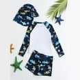 thumbnail image 4 of Icvfdpl Boys Casual Toddler Summer Short Sleeve Jumpsuit Cartoon Print Swimsuit Clothes Fashion Stylish Beach Wear, 4 of 7