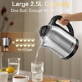 thumbnail image 4 of Hervidor eléctrico TopWit de acero inoxidable de 2,5 L y 1200 W, 4 of 8