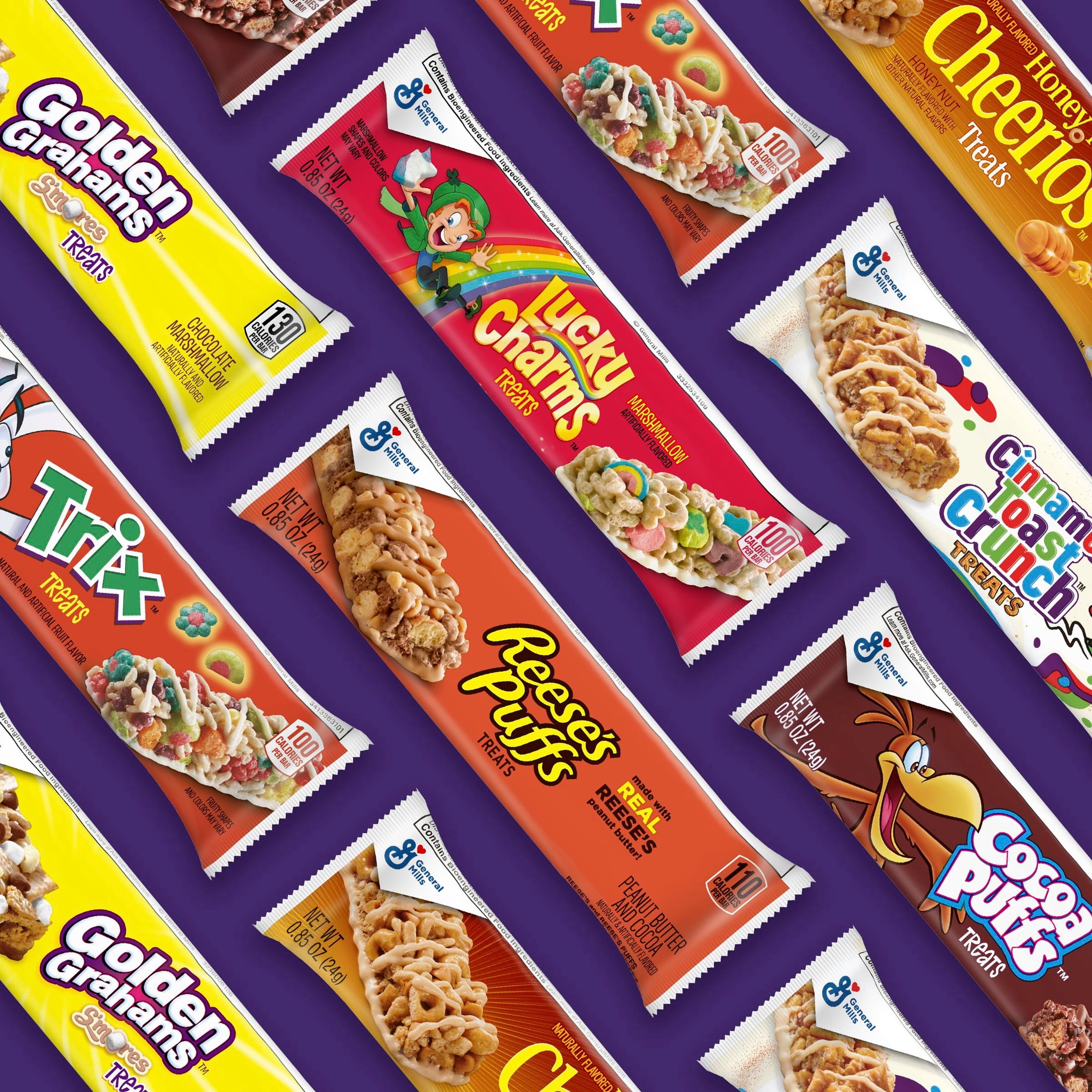 (4 pack) Lucky Charms Cereal Treat Bars, Snack Bars, Value Pack, 16 Count, 13.6 oz