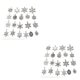 thumbnail image 4 of Minnieouse 1 Juego de decoración de aleación, elementos de copo de nieve, colgante de collar, temática de Navidad, adorno para mujeres, niñas, Plata 40, gemischt 2piezas Minnieouse CBP351445, 4 of 5