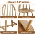 thumbnail image 5 of Giantex 2-Piece Windsor Dining Chairs, Heavy-Duty Rubber Wood Kitchen Side Chairs, Natural, 5 of 8