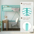 thumbnail image 5 of Einfach Metal Twin Size Loft Bed with Full-Length Guardrail & Removable Ladder, Apple Green, 5 of 10