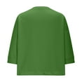thumbnail image 5 of CKpwisy Womens Oversized Sweatshirt 3/4 Sleeves Button Down Cropped Shirt Casual Fashion Crewneck Loose Lighrweight Tops, 5 of 6