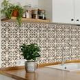 thumbnail image 3 of Mi Alma Gray Floral Peel & Stick Vinyl Backsplash Tiles 5x5, 24 pcs, 3 of 11